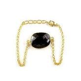 ABGF-2000-OX 18K Gold Overlay Black Onyx Bracelet Jewelry Bali Designs Inc
